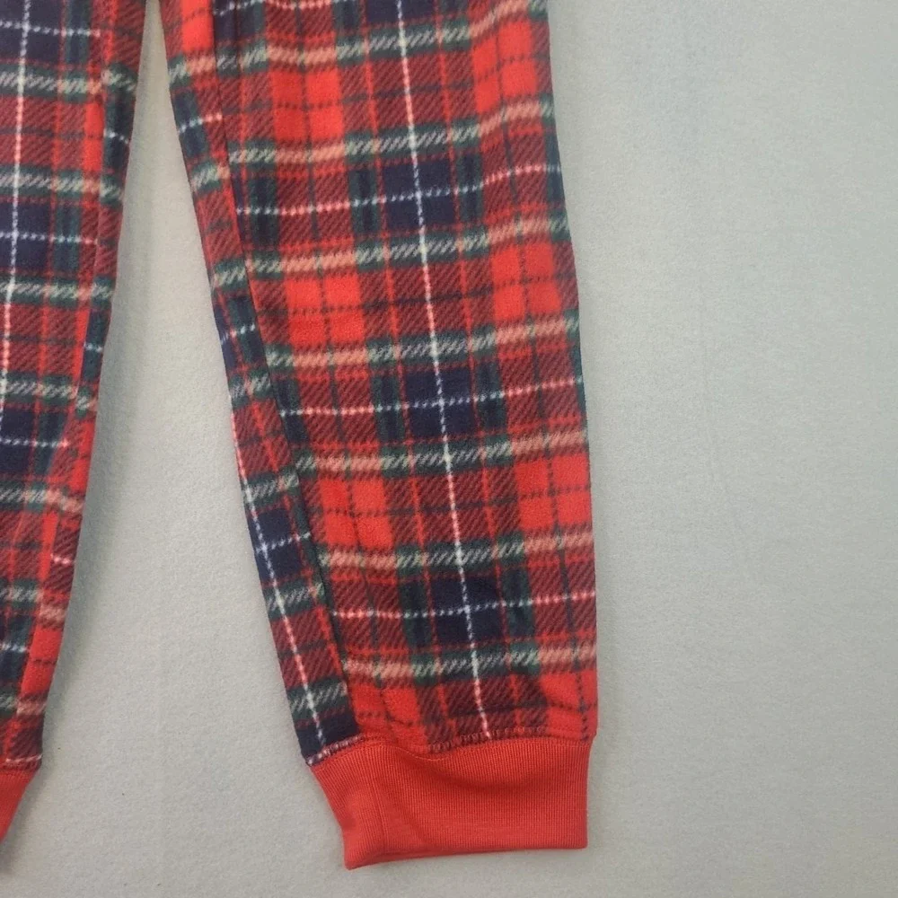 Old Navy Unisex Youth Size 8 Red Green Plaid Flannel Pocketed Pajama Pants NWT‎
